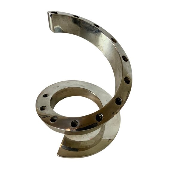 Vintage Dansk Bertil Vallien Spiral Candle Holder Silverplate EP Japan - Picture 5 of 7